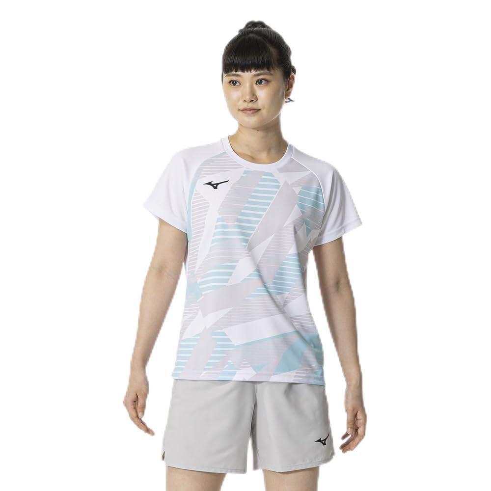 

Mizuno Game Short Dynamotion Officially Approved by the Japan Badminton White Women s Tennis/Badminton Shirt, Sleeve, Moisture-Wicking, Quick-Drying, белый