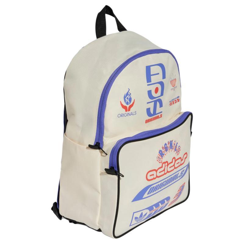 Adidas Originals Polyester Backpack Unisex Milk White & Blue Adidas JN6999