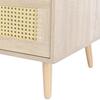 Solid Wood Legs Large Capacity Drawer Cabinet Bedroom Nightstand Sideboard with 3 Drawers