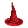 Non Woven Base Wired Wizard Cap Shapeable Ruched Pointy Hat Velvet Witch Hat  Masquerade Ball