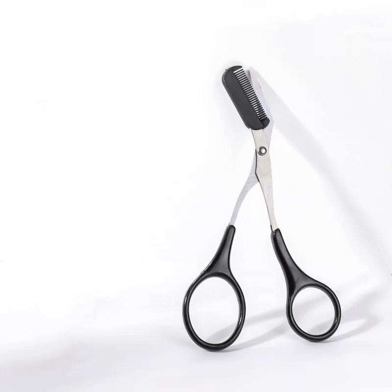 Women Eyebrow Trimmer Scissors Comb Eyelash Hair Removal Grooming Cutter Shaping