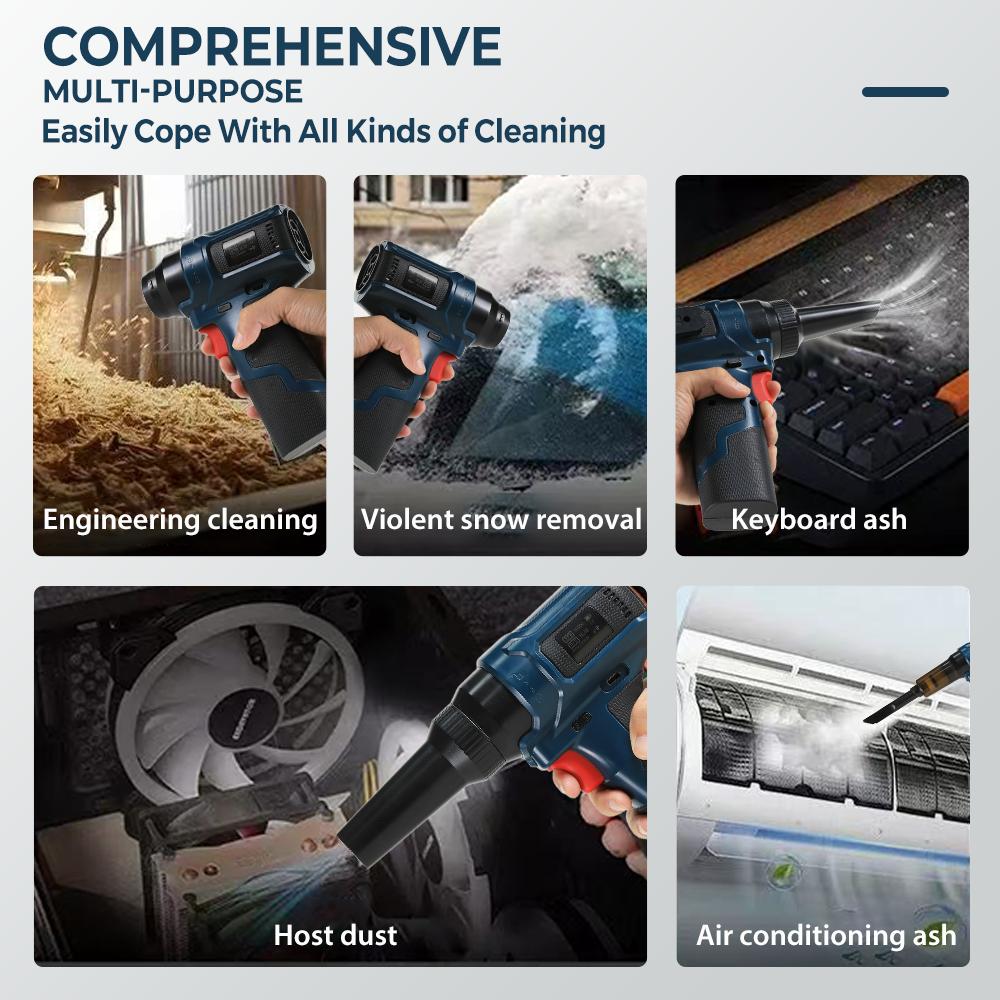 300W Car Violent Blower 650g Wind Pressure 40MM Brushless Motor Turbo Jet Fan 12000mAh Dust Blowing Keyboard Cleaning Air Blower