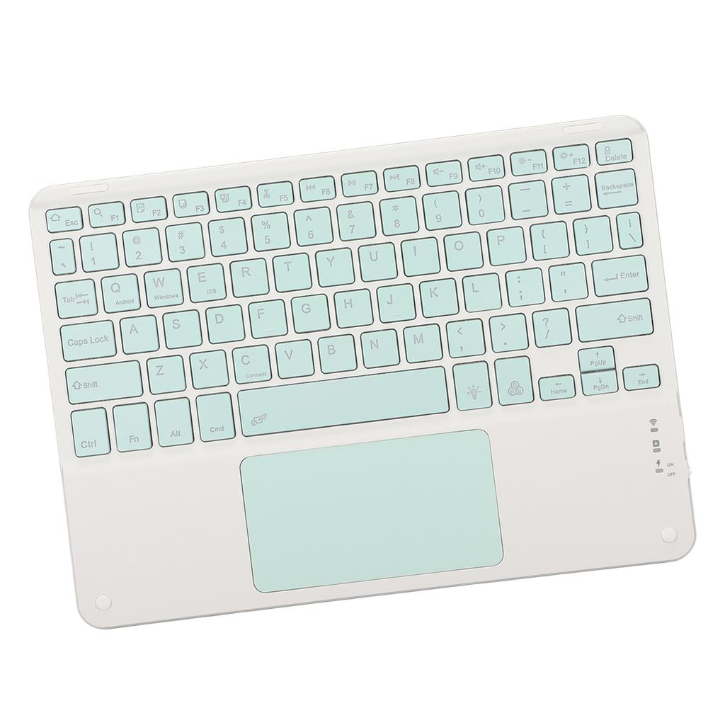 Wireless Keyboard with Touchpad Quadrate Keycap Ultra Thin 10inch Wireless Keyboard with RGB