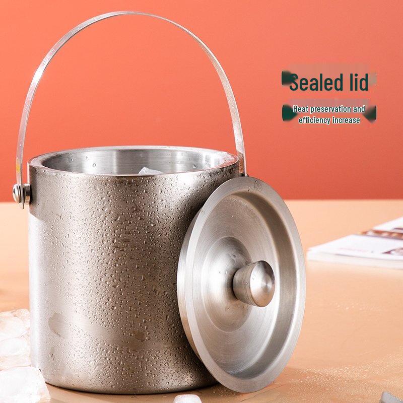 ZISIZ 304 Stainless Steel Ice Bucket