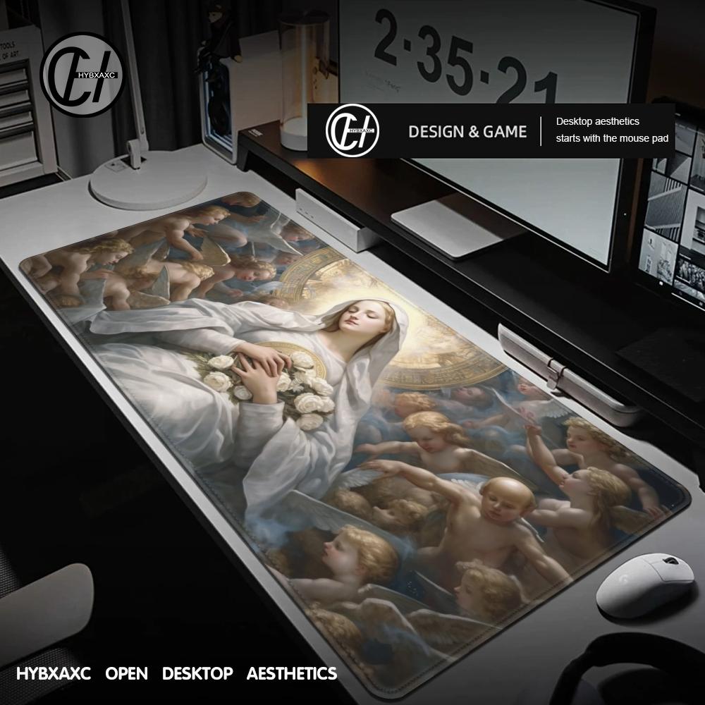 Holy Mary Mousepad Girl Mouse Pad xmm overlock Nonslip Gaming Rubber Keyboard HD Printing DeskMat