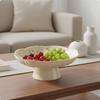 Blumenförmige Servierschale Elegantes Design Fuß Schüssel Obstschale Multifunktional Abtropf Candy-Platte
