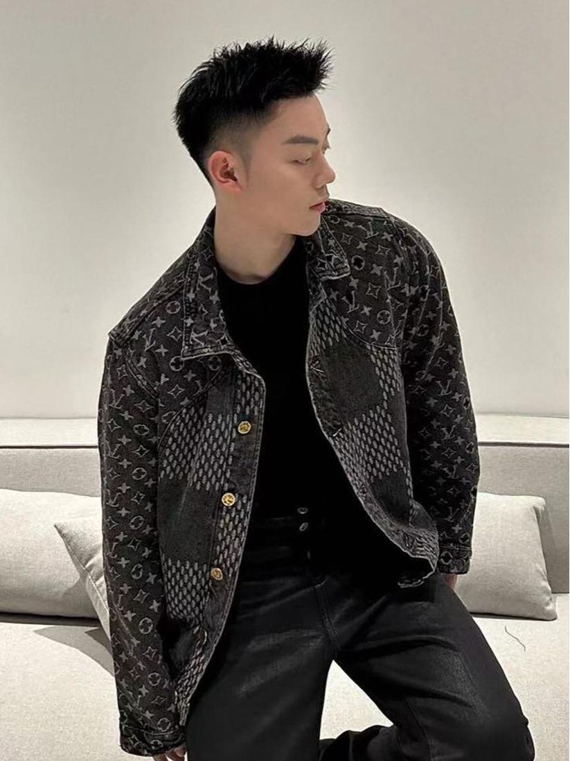 

Donkey 25 x Nigo Floral Checkerboard Denim Jacket M мити чорний колір