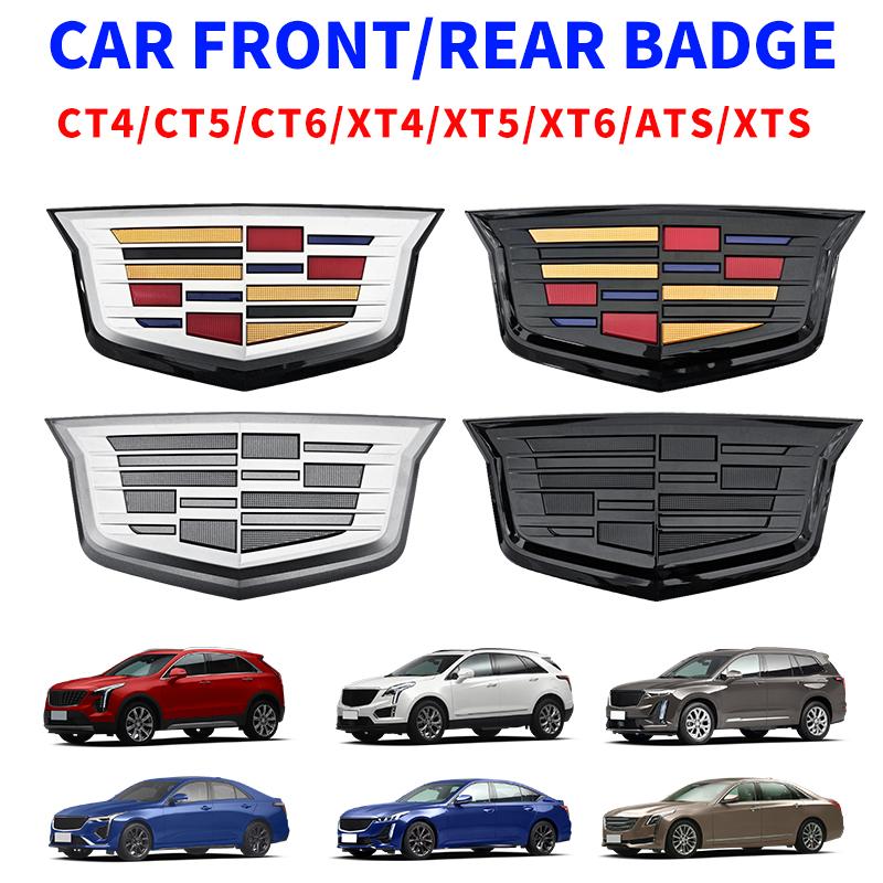 Car Rear Trunk Boot Front Head Grille Badge ABS 3D Logo For Cadillac CT4 CT5 CT6 XT4 XT5 XT6 ATS XTS Auto Emblem Accessories
