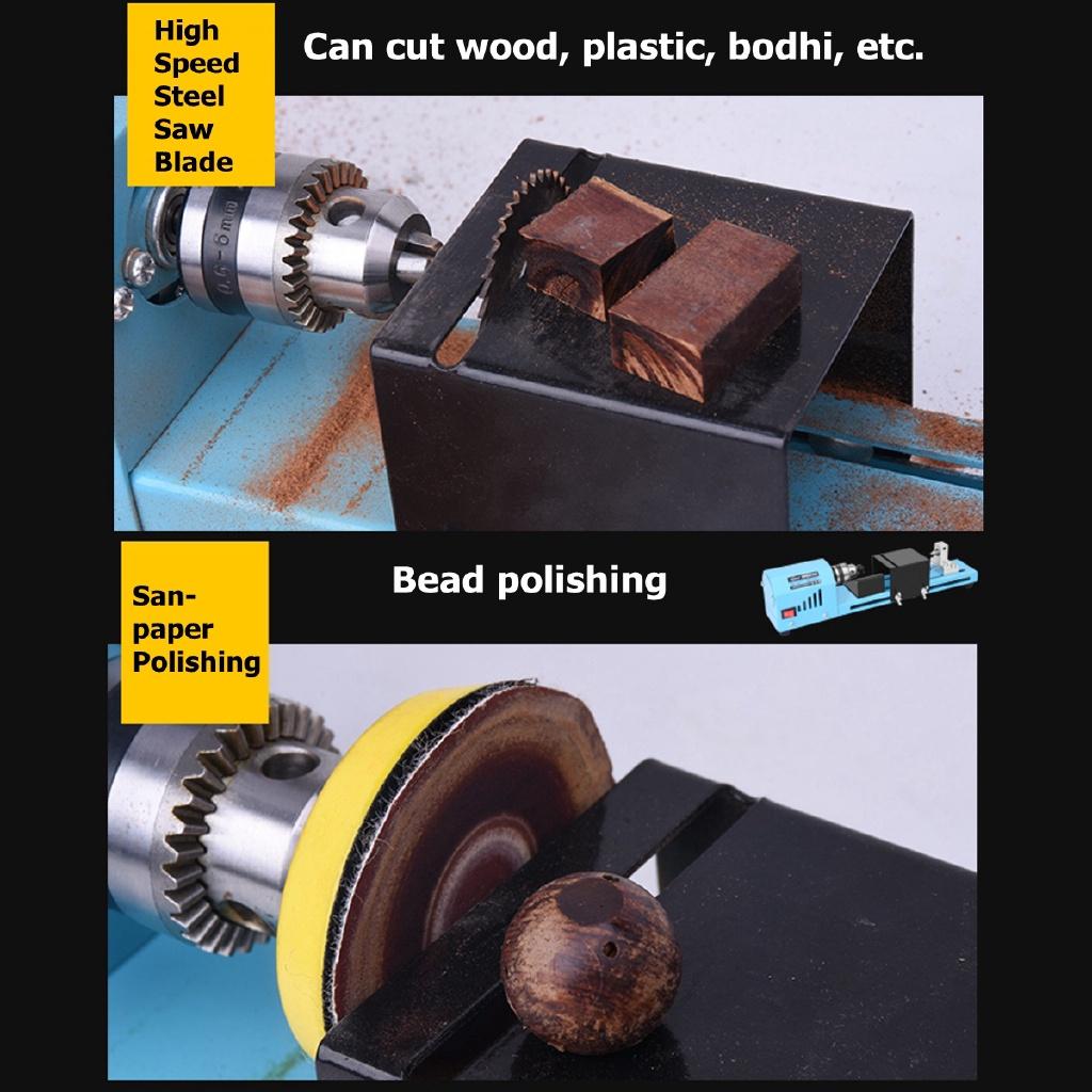 DC 12V-24V Cnc Miniature Lathe DIY Woodworking Lathe Grinding Polishing Beads Drill Mini Beads Machine Rotary Tool Set 150W