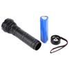 LED Aluminum Alloy 4622LM Glare Waterproof USB Charging Flashlight for Caving CampingBlack