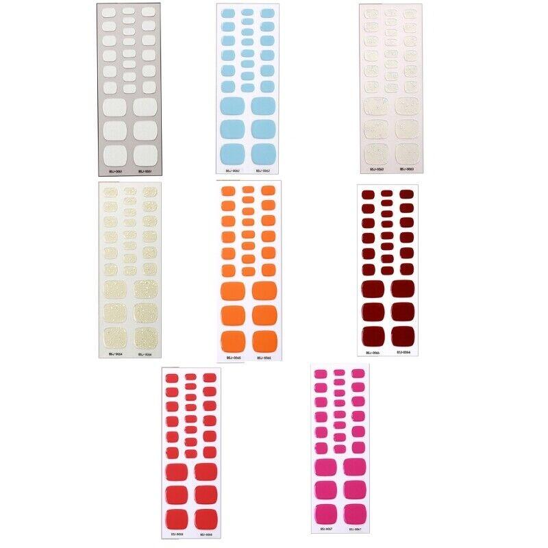 Gel Nail Toe Strips Semi Cured Full Cover Gel Nail Sticker Manicure Decals