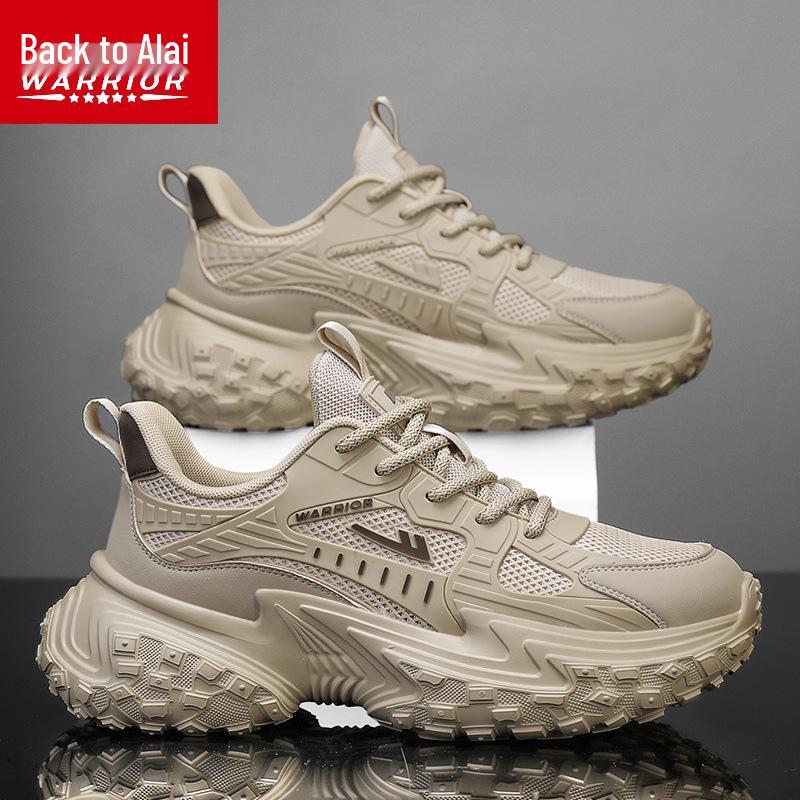 Мужские дышащие сетчатые кроссовки Black Warrior - Нескользящая, износостойкая подошва-шина, кроссовки для папы 42