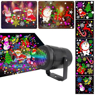 16 padrões de natal led floco de neve projetor luz laser projeção ao ar livre à prova dwaterproof água luz discoteca casa jardim festa decoração
