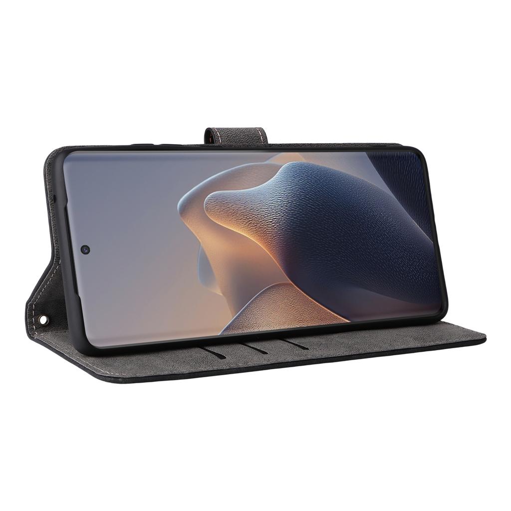 För Motorola Edge 60 5G/60 Fusion 5G/Edge 60s 5G Fodral Plånbok RFID-skydd PU-läderöverdrag Ställ med rem