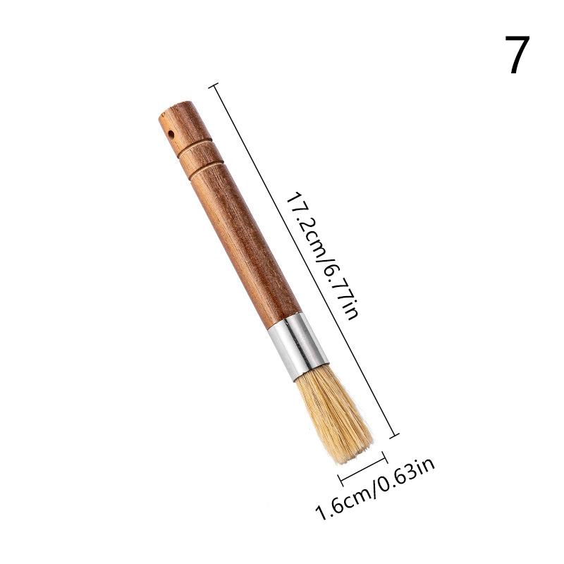Coffee Brush Grinder Cleaning Tool Bar Counter Powder Home Coffee Brush Remove Coffee Residue Wooden Handle Espresso Brush