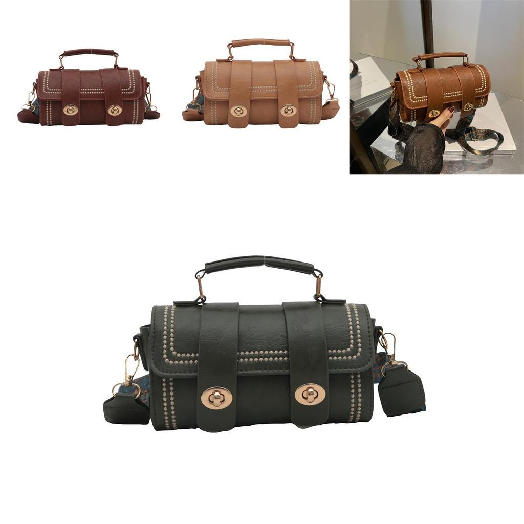 Small Rectangular Pu Bag For Women With Lock Closure And Smartphone Pocket For Daily Use