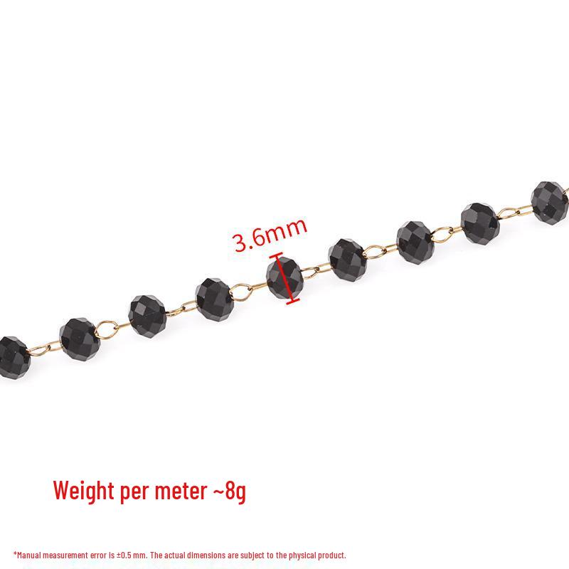 Multi-style Stainless Steel Chain with Crystal Zirconia for Handmade DIY Jewelry, Non-fading Bracelet and Necklace Accessory