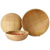 TravelAce Bamboo Colander, Drainer, Made from Natural Bamboo, Unbleached, Ideal for Drying In the Summer Months, Large, Round, Thick Handle, Lightweig