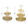 Gold Silver 2/3-Tier Cake Stand Party Dessert Display Tower For Holiday Gathering Elegant Serving Stand Cupcake Stand Decor