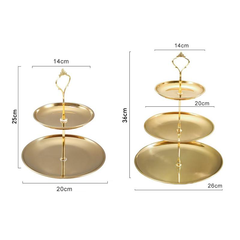 Gold Silver 2/3-Tier Cake Stand Party Dessert Display Tower For Holiday Gathering Elegant Serving Stand Cupcake Stand Decor