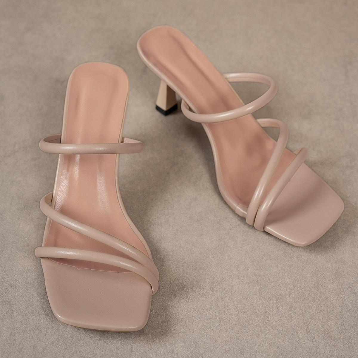 

Aphixta Женские туфли на высоком каблуке 7 см, белые, хаки, тонкий каблук, узкий ремешок, лаконичный квадратный носок, туфли-слингбэки для выпускного вечера, размер 43 36 хаки