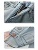 2024 Women's Fleece-Lined Wide Leg Jeans: Light Color, Thick, Floor-Length, for Autumn/Winter