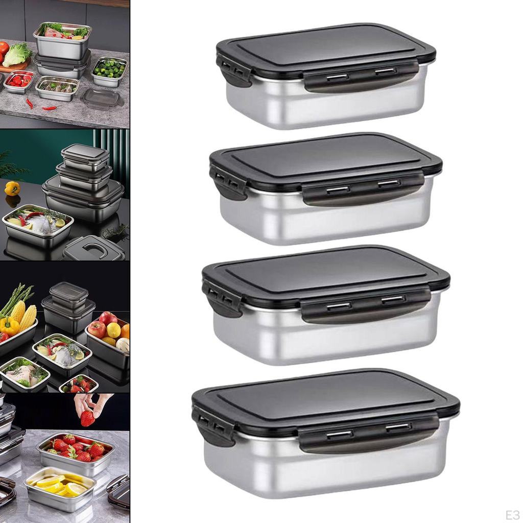 304 Stainless Steel Container Lunch Box Leakproof Freezer for Kids