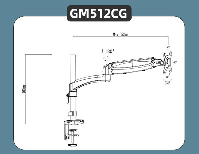 Wall Mount Monitor Arm for Computer Screen Display