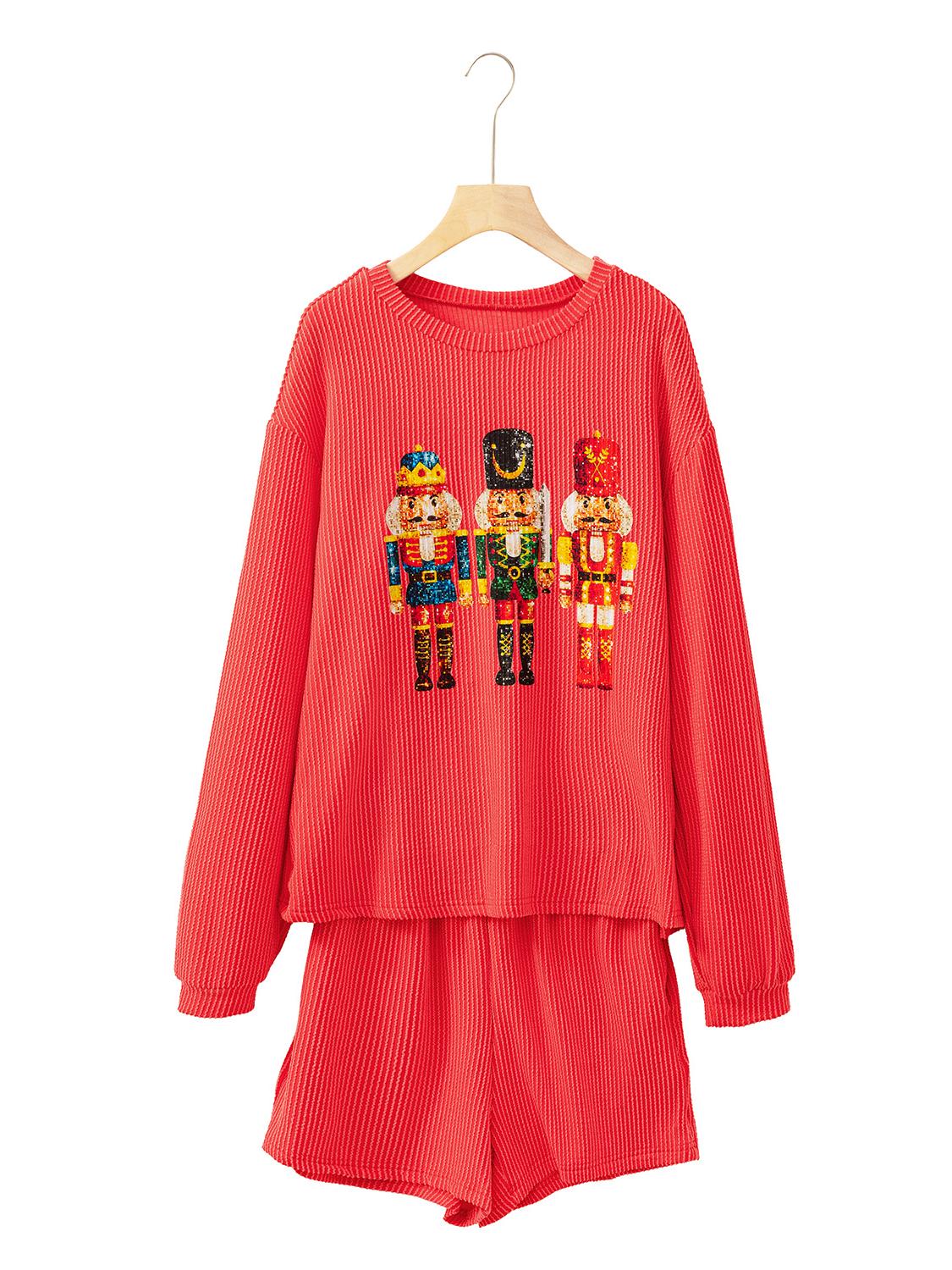 

Женский повседневный комплект из двух частей Shiying с цветными блоками - топ с длинным рукавом и шорты в японском и корейском стиле. Small оранжевый