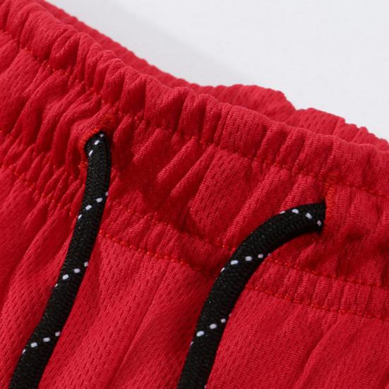 2ks/sada Pánská sportovní sada Tričko s kulatým výstřihem a krátkým rukávem Šortky s elastickým pasem a nastavitelnou stahovací šňůrkou Ležérní outfit