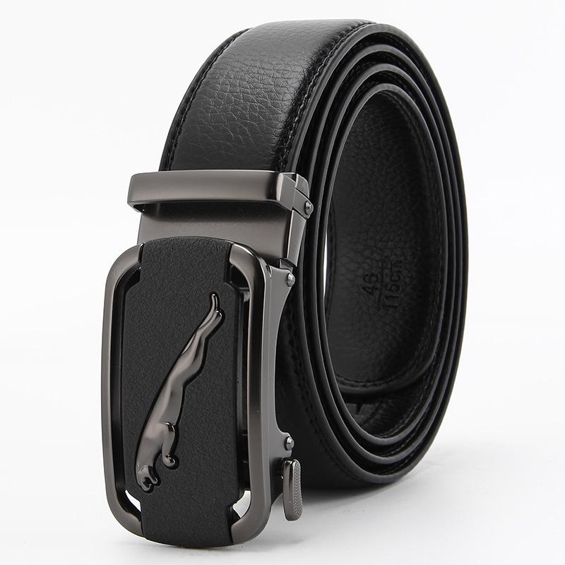 Frosted Automatic Buckle Edge Scratch-Resistant Microfiber Imitation Cowhide Belt, Business And Leisure Men'S Trendy Belt