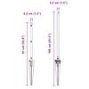 Fence Post with Drive In Sleeve 7 Pcs Silver