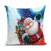 Soft Fabric Designer Decorative Printed Merry Christmas Theme Cushion Cover Xmas Decorations for Sofa Living Room Set of 5 16 X 16 Inch Multi