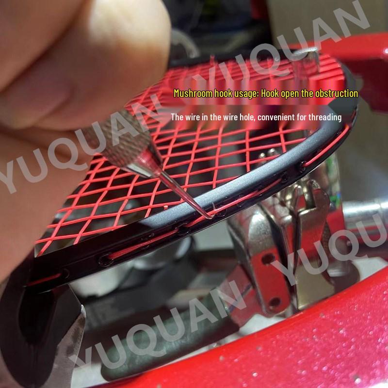 Premium Feather Shuttlecock Stringing Hook: Handmade Wooden Tool for DIY Badminton Stringing