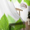 Zweig Frische Grüne Blätter Gardinen für Wohnzimmer Transparent Tüll Fenster Vorhang Schlafzimmer Küche Wohnkultur Schleier Vorhänge