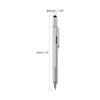uxcell 3pcs 6 in 1 Aluminum Multi Tool Tech Tool Pen Ballpoint Pen Ruler Screwdriver Stylus with Level and Refill for Christmas Gift Silver