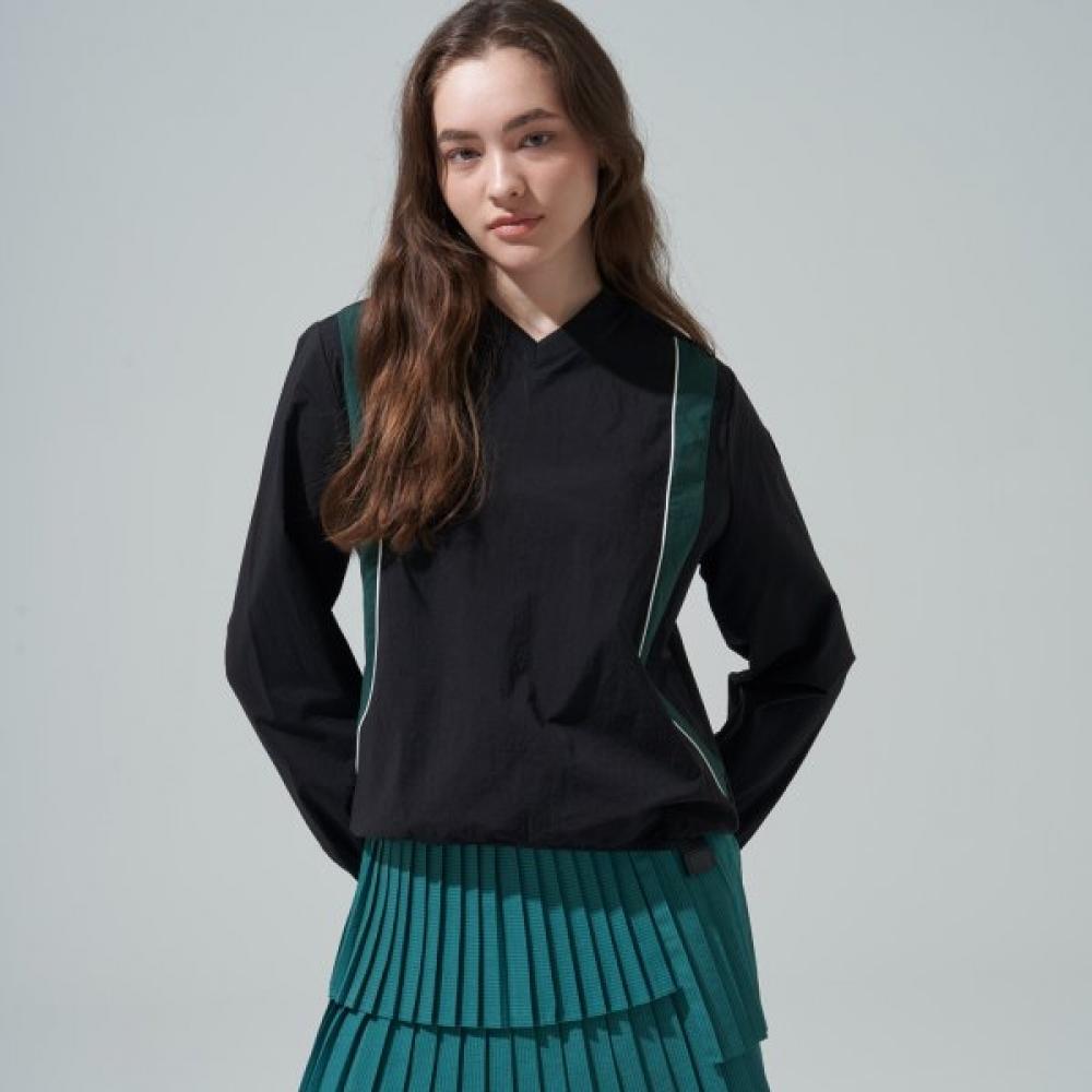 

Blu Dot WoVen Windbreaker V Neck Bk 090