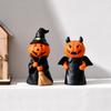Halloween Pumpkin Figurines - Cute Handmade Decorative Items for Home Tabletop, Ghost Figurines, Resin Small Ornaments