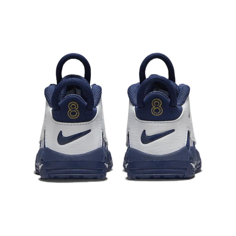 Nike Air More Uptempo Pohodlné Lehké Odolné proti okopu Odolné proti opotřebení Nízké Vycházkové boty Dětské boty Bílá Modrá FV5368-100