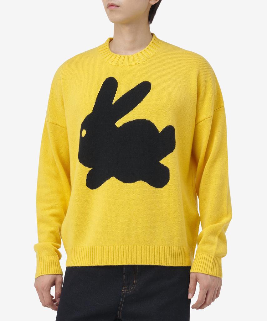 J.W.ANDERSON Bunny Print Wool Blend Knit - Yellow / Kw0943Yn0264200