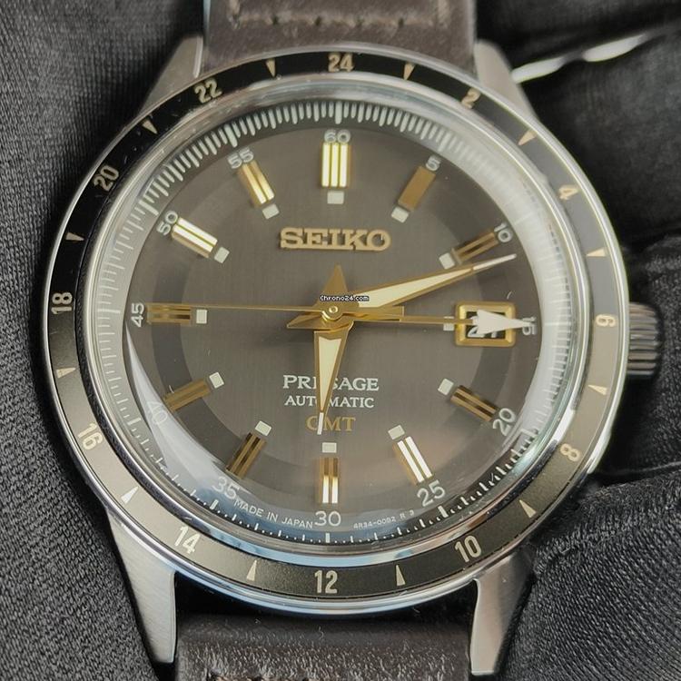 Seiko Presage 50m Water Resistant Quartz Movement Leather Strap Watch Men's Watches SSK013JC
