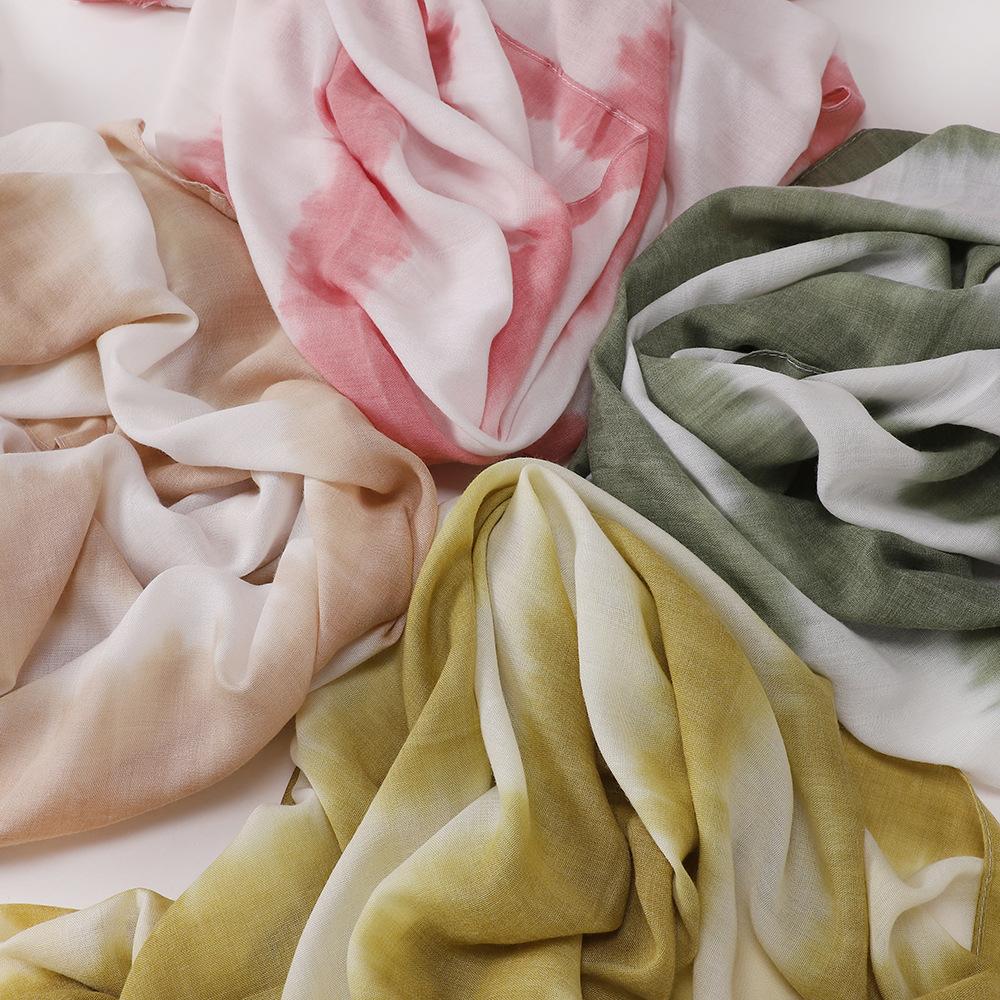 New hanging dye splicing scarf, casual women's scarf, fashion bag silk scarf, headscarf