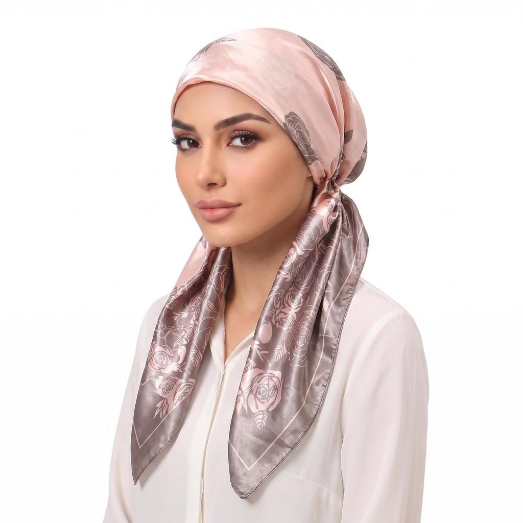 Bandana Sciarpa per Capelli in Poliestere con Stampa Floreale e Design Traspirante per Donna