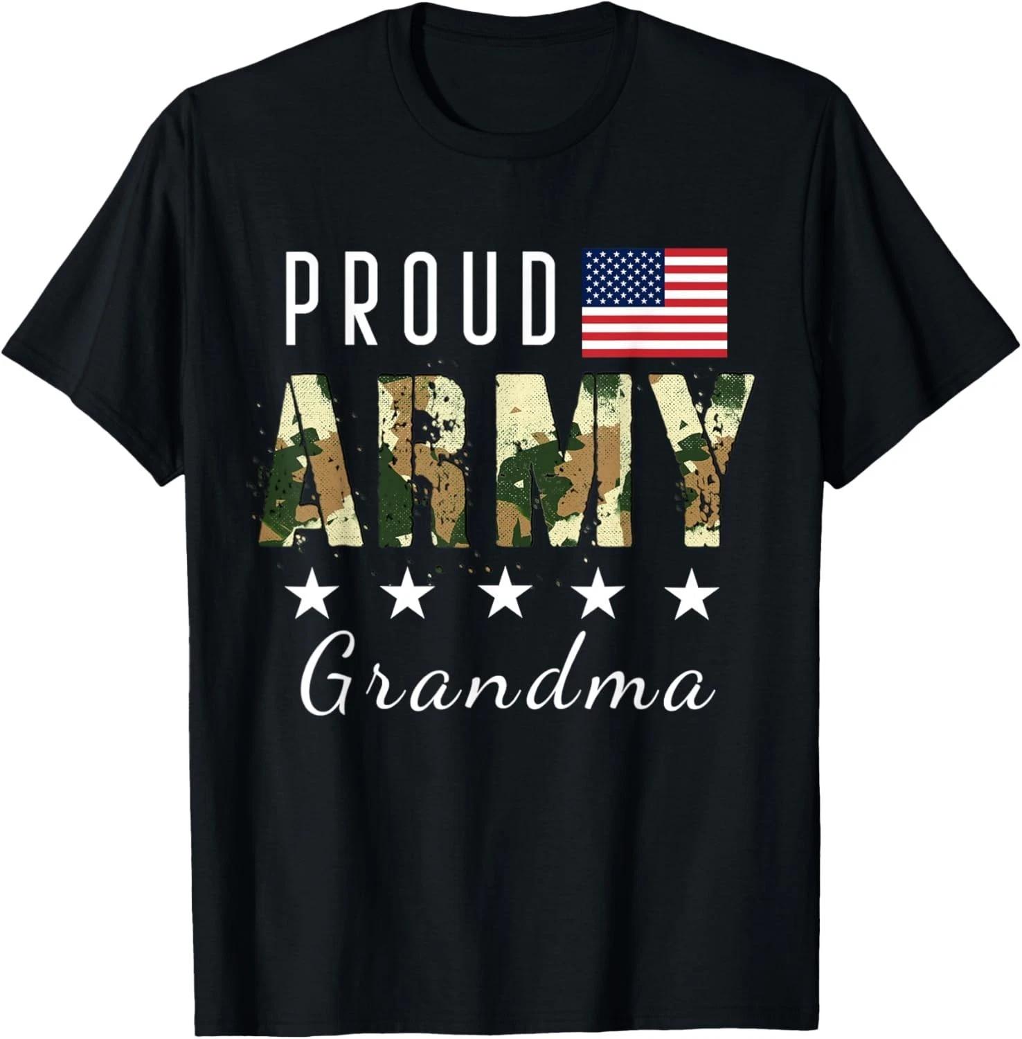 Proud Military Camouflage Proud Army Grandma Mother s Gift Unisex T-Shirt 2XL