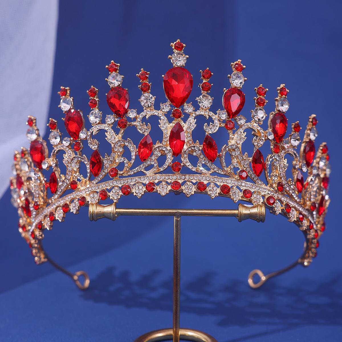 

Свадебная Корона Головной Убор Барокко Винтаж Принцесса Королева Кристалл Тиара Для Женщин Свадебная Корона Платье Для Волос Аксессуары Ювелирные Изделия