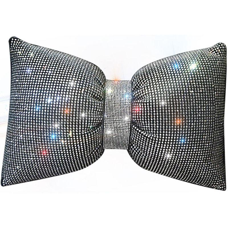 Rhinestone Crystal Bow Car Headrest Bling Neck Rest Crystal Bowknot Car Neck Pillow Ergonomic Multifunctional