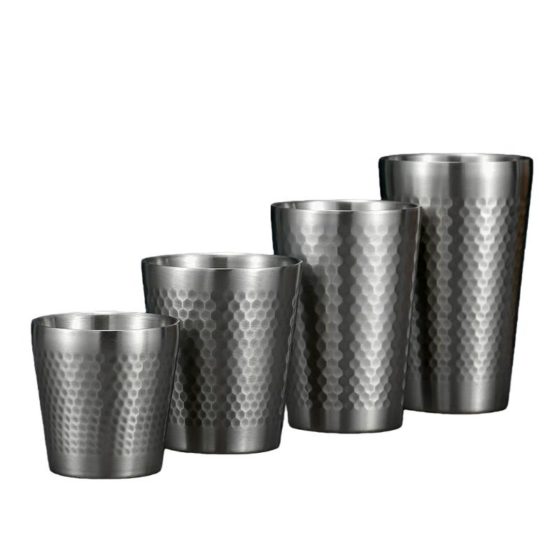 

ShengJia Double-Walled 304 Stainless Steel Hammered Cup 650ml