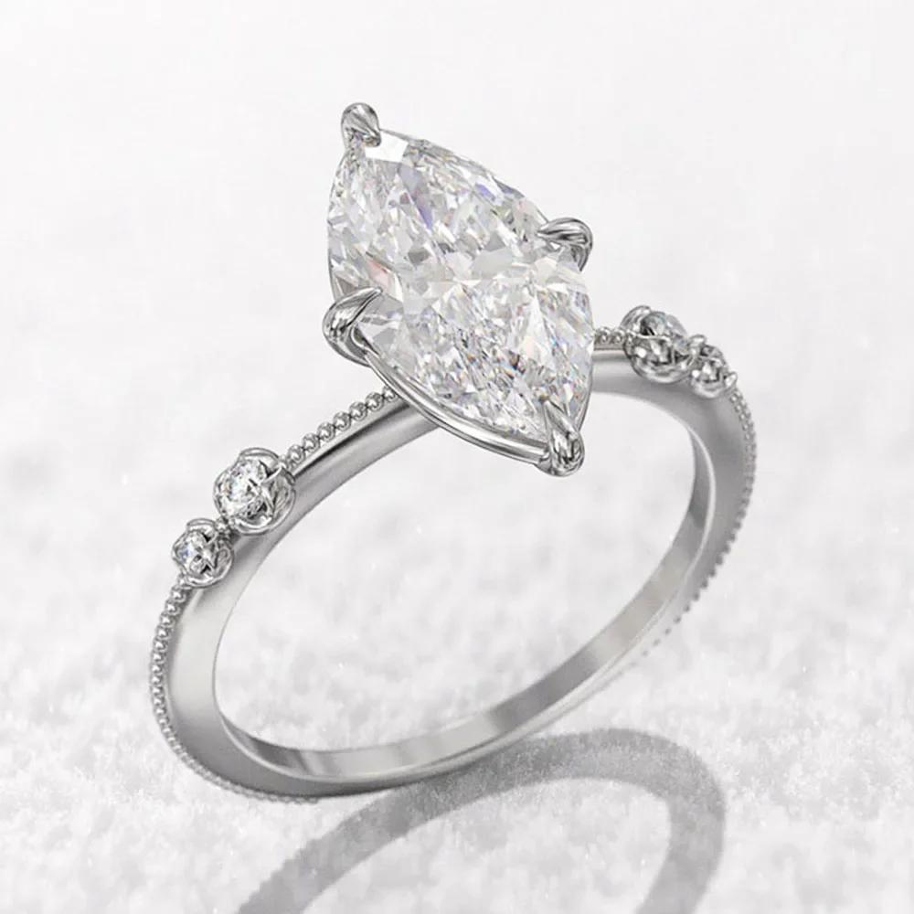 Bagues en cristal AAA pour femmes, Marquise, zircone cubique, fine, à la mode, accessoires de mariage, de fiançailles, bijoux de déclaration