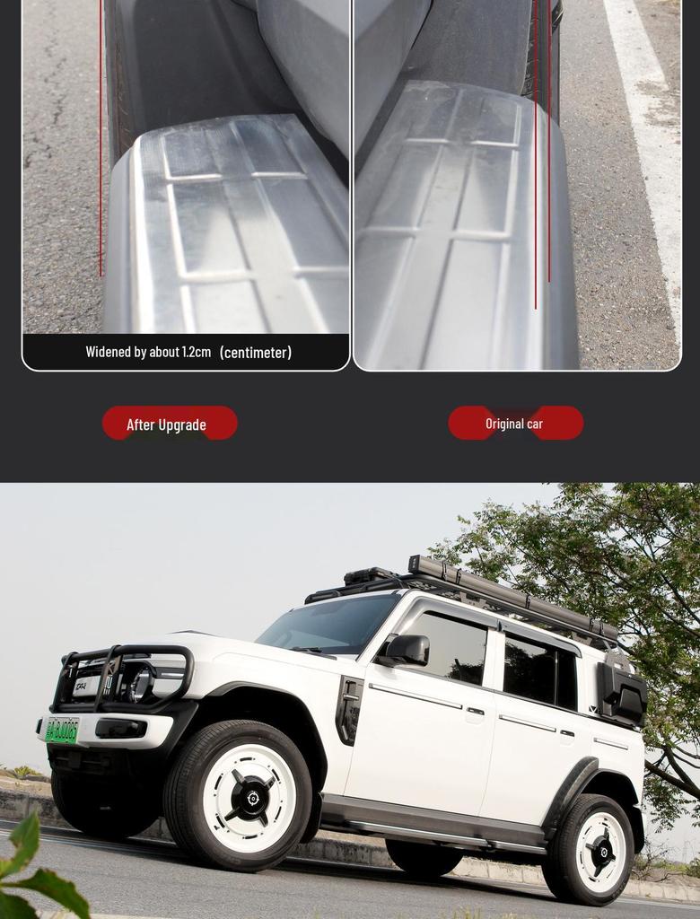 Rear Bumper Fender Flares for Chery ICAR V2 - Rear Wheel Mud Flaps and Splash Guards