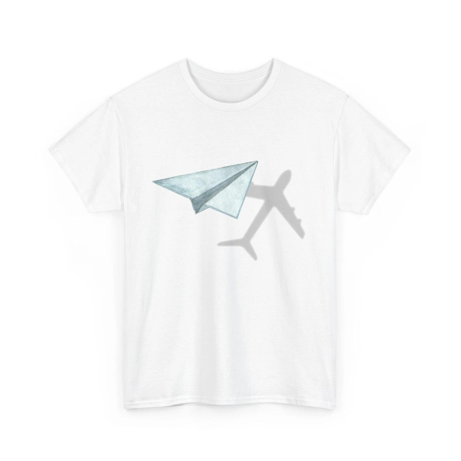 Paper Airplane Shirt, Flying Plane Shirt, Aviation Lovers Shirt M